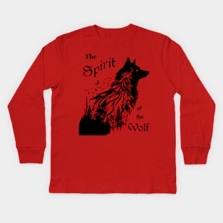 The Spirit of the Wolf Kids Long Sleeve T-Shirt